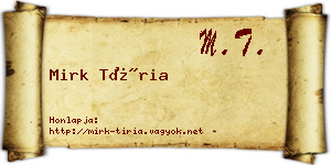 Mirk Tíria névjegykártya